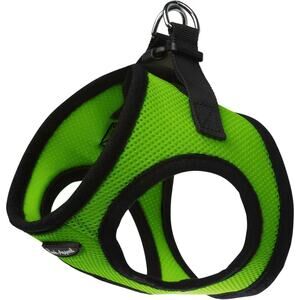 Bark Appeal Solid Mesh EZ Wrap Lime Green Dog Harness - XXS